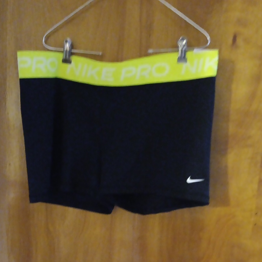 Nike Pro Black and Yellow Dri-FIT Shorts XXL NWT